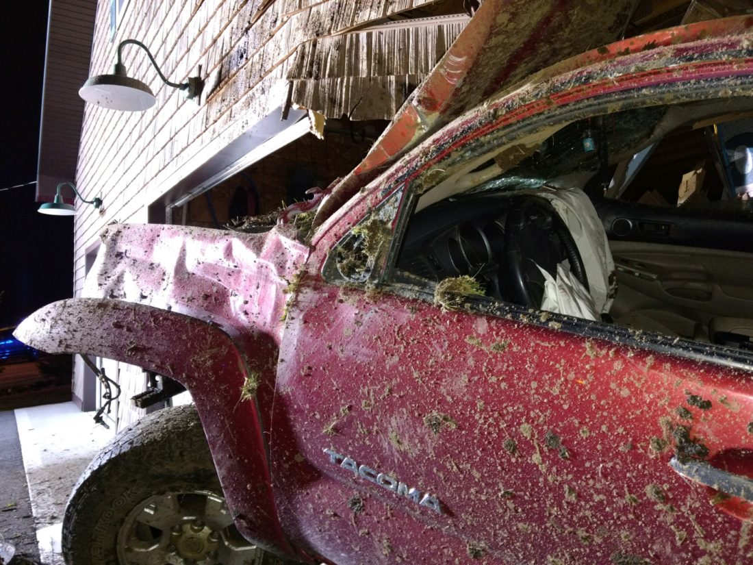 Minor injuries following truck crash into garage News, Sports, Jobs